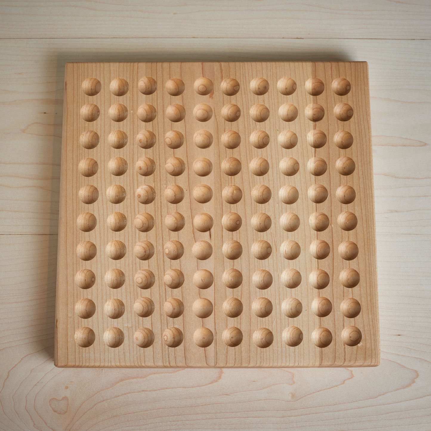 Handcrafted 100 Board with Rainbow Balls - Montessori-Inspired Learning Toy